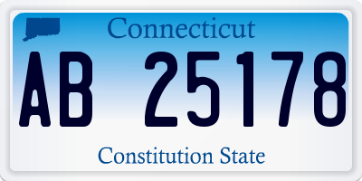 CT license plate AB25178
