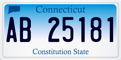 CT license plate AB25181