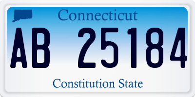 CT license plate AB25184