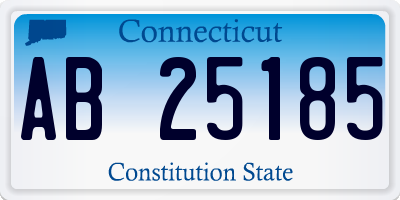 CT license plate AB25185