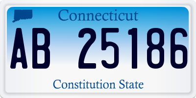 CT license plate AB25186