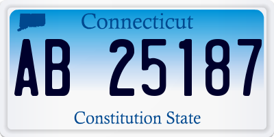CT license plate AB25187