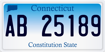 CT license plate AB25189