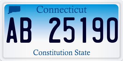 CT license plate AB25190