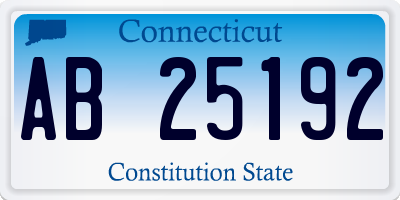 CT license plate AB25192