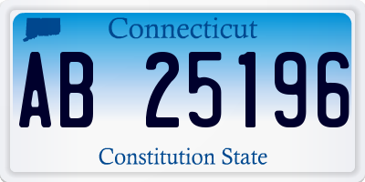 CT license plate AB25196