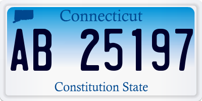 CT license plate AB25197