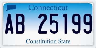CT license plate AB25199