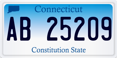 CT license plate AB25209