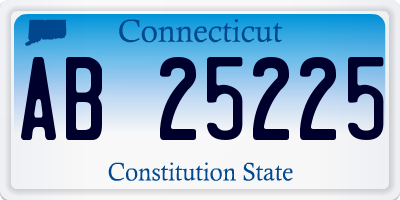 CT license plate AB25225
