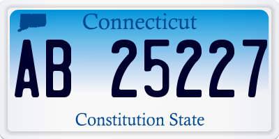 CT license plate AB25227