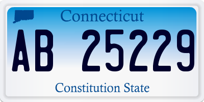 CT license plate AB25229