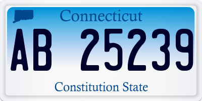 CT license plate AB25239