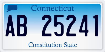 CT license plate AB25241