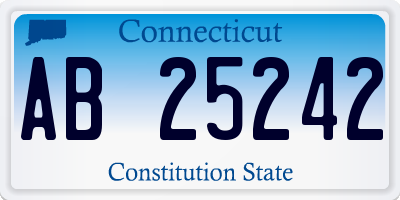 CT license plate AB25242