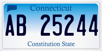 CT license plate AB25244