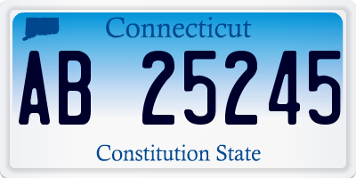 CT license plate AB25245