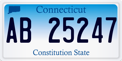 CT license plate AB25247