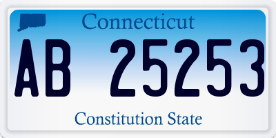 CT license plate AB25253