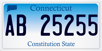 CT license plate AB25255