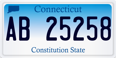 CT license plate AB25258