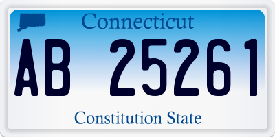 CT license plate AB25261