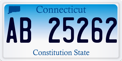 CT license plate AB25262
