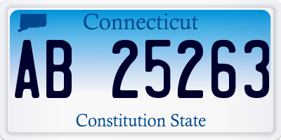 CT license plate AB25263