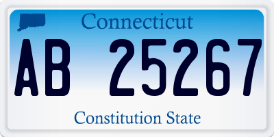 CT license plate AB25267