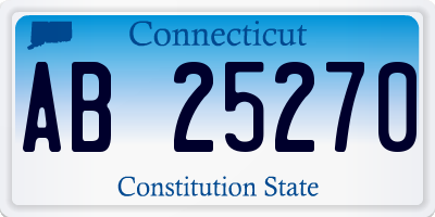 CT license plate AB25270