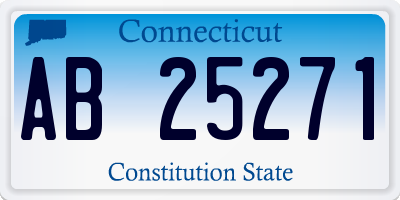 CT license plate AB25271