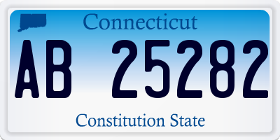 CT license plate AB25282