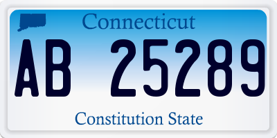 CT license plate AB25289