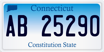 CT license plate AB25290