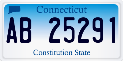 CT license plate AB25291