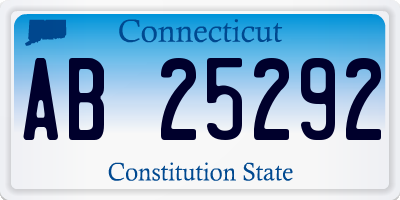 CT license plate AB25292