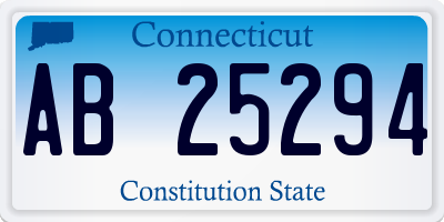 CT license plate AB25294