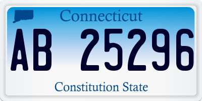 CT license plate AB25296