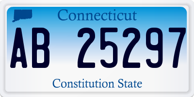 CT license plate AB25297