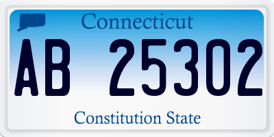CT license plate AB25302