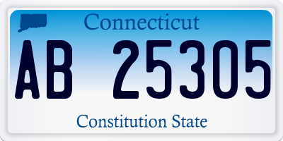 CT license plate AB25305
