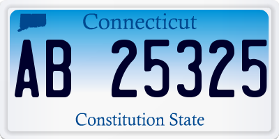 CT license plate AB25325