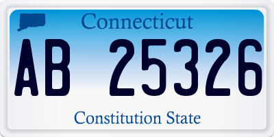CT license plate AB25326