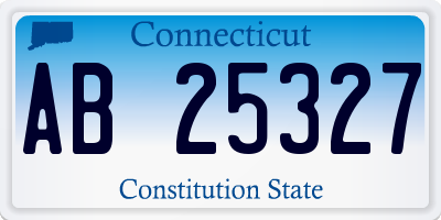 CT license plate AB25327