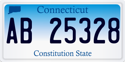 CT license plate AB25328
