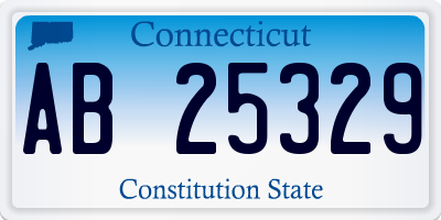 CT license plate AB25329