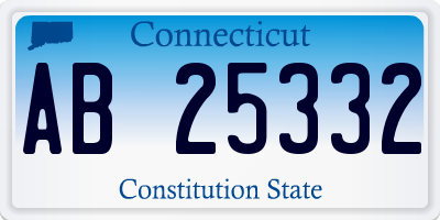 CT license plate AB25332