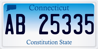 CT license plate AB25335