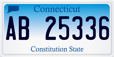 CT license plate AB25336