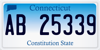 CT license plate AB25339